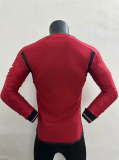 23-24  M-U home long sleeve  Player Version  Soccer Jersey