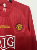 Retro 07/08  M-U home  red   long sleeve  Champions League version  Soccer Jersey