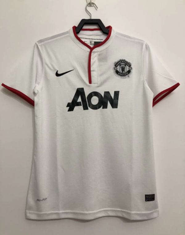 Retro 13/14  M-U home white  Soccer Jersey