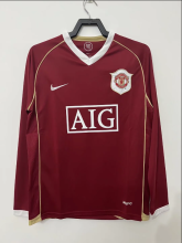 Retro 06/07  M-U home  red   long sleeve    Soccer Jersey