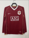 Retro 06/07  M-U home  red   long sleeve    Soccer Jersey