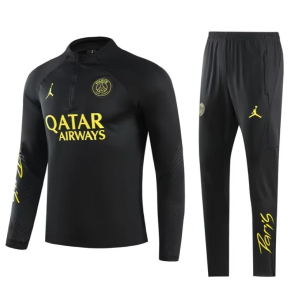 23/24  PSG Kids training suit black  Soccer Jersey
