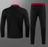 23-24 M-U Training suit Black red border  Soccer Jersey