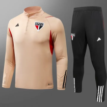 23/24  Sao Paulo Training suit  khaki  Soccer Jersey