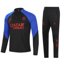 23/24  PSG Kids training suit black  Soccer Jersey