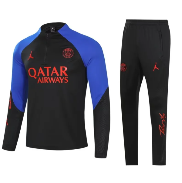 23/24  PSG Kids training suit black  Soccer Jersey