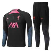 23/24  Liverpool Kids Training suit  black  Soccer Jersey