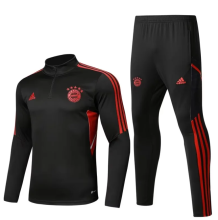 23/24 Bayern Munich Kids Training suit black Soccer Jersey