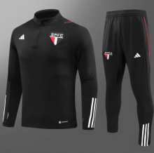 23/24  Sao Paulo Training suit black Soccer Jersey