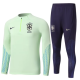 23-24 Brazil  kids Training suit light green Soccer Jersey