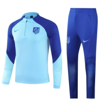 23/24 Atletico Madrid  Kids training suit Cambridge blue  Soccer Jersey
