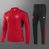 23-24 M-U Training suit red  Soccer Jersey