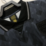 Retro 1990 England  away  black Jacquard cloth has Umbro  Soccer Jersey