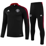 23-24 M-U kids Training suit Black red border Soccer Jersey