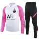 23/24  PSG Kids training suit White pink sleeve  Soccer Jersey
