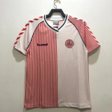 Retro 86  Denmark  Away  Soccer Jersey