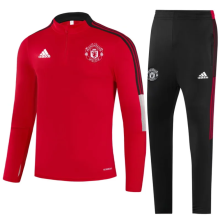23-24 M-U kids Training suit red Soccer Jersey