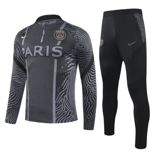 23/24  PSG Kids training suit black souvenir edition Soccer Jersey