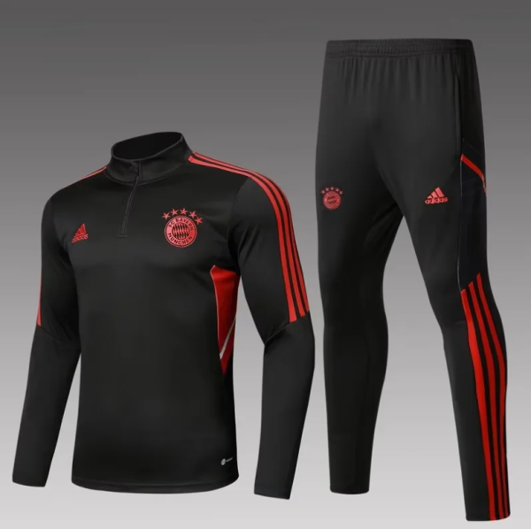 23/24 Bayern Munich Training suit black long Soccer Jersey