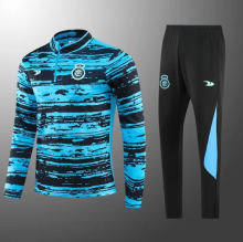 23/24  Riyadh Training suit  blue-black half Soccer Jersey