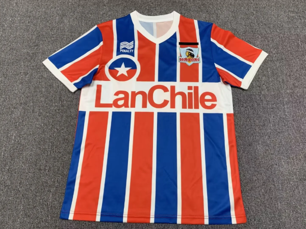 Retro 86  Colo-Colo Away red  Soccer Jersey