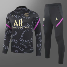 23/24  PSG training suit Black pad print Soccer Jersey