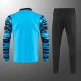 23/24  Riyadh Training suit  blue-black half Soccer Jersey