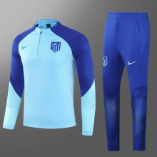 23/24 Atletico Madrid  training suit Cambridge blue  Soccer Jersey