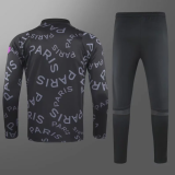 23/24  PSG training suit Black pad print Soccer Jersey
