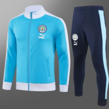 23/24 Manchester City Jacket Tracksuit sky blue A款 Soccer Jersey