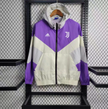 23/24 Juventus Purplish white windbreaker