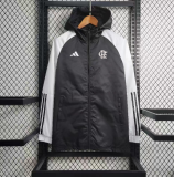 23/24 flamengo windbreaker Black white sleeve