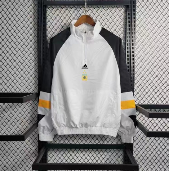 23/24  Argentina Windbreaker White pullover  (3 Stars 3星)