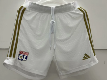 23/24  Lyon white home Player   Version shorts  soccer Jersey