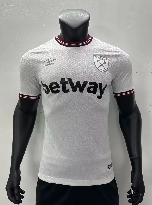 23-24 West Ham away Player Version Soccer Jersey