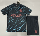 23/24  Manchester City second  away  Kids Soccer Jersey