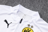 23/24 Dortmund Half pull up long sleeves training suit white Soccer Jersey