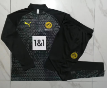 23/24 Dortmund Half pull up long sleeves training suit Black (inkjet) Soccer Jersey