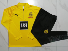 23/24 Dortmund Half pull up long sleeves training suit yellow Soccer Jersey