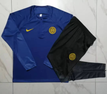 23/24 Inter Milan Half pull up long sleeves training suit pandan Soccer Jersey