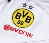 23/24 Dortmund Half pull up long sleeves training suit white Soccer Jersey