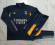 23/24 Real Madrid Half pull up long sleeves Training suit sapphire blue Soccer jersey
