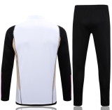23/24 Real Madrid Half pull up long sleeves Training suit white Soccer jersey