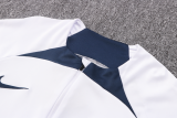 23/24  PSG Half pull up long sleeves training suit white（宝蓝色领子）Soccer Jersey