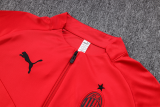 23/24 AC Milan Half pull up long sleeves training suit Red Soccer Jersey
