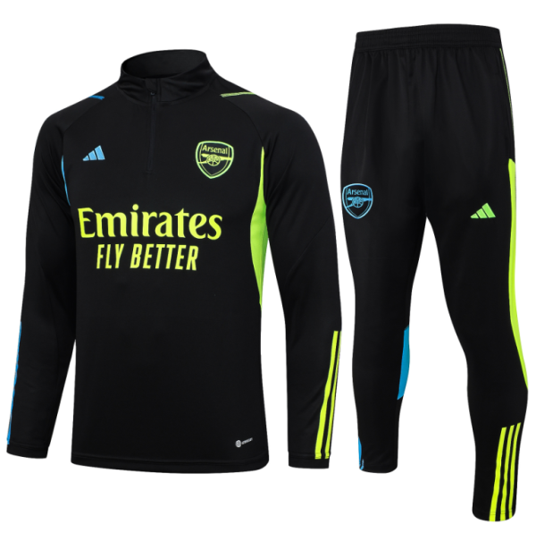 23/24  Arsenal Half pull up long sleeves Training suit black Soccer Jersey