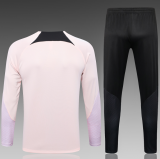 23/24  PSG Half pull up long sleeves training suit pink Soccer Jersey