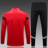 23/24 AC Milan Half pull up long sleeves training suit Red Soccer Jersey