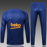 23/24  Barcelona Half pull up long sleeves training suit pandan(inkjet) Soccer Jersey