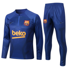 23/24  Barcelona Half pull up long sleeves training suit pandan(inkjet) Soccer Jersey